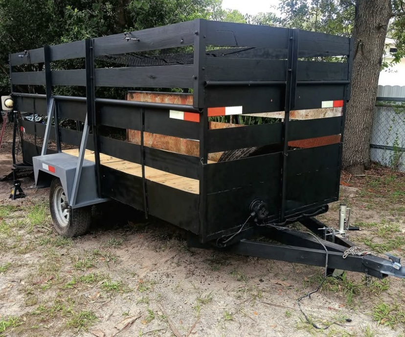 6x12 utility dump trailer available for rent in Tampa Bay